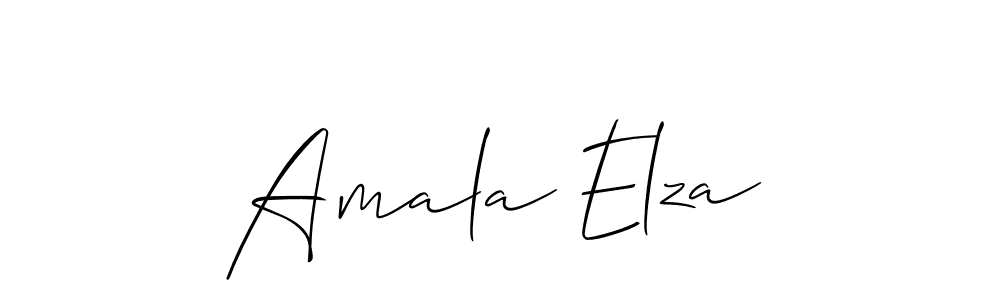 The best way (Allison_Script) to make a short signature is to pick only two or three words in your name. The name Amala Elza include a total of six letters. For converting this name. Amala Elza signature style 2 images and pictures png