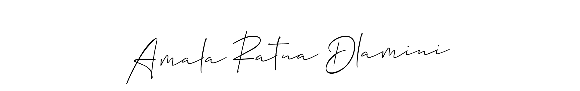 How to make Amala Ratna Dlamini signature? Allison_Script is a professional autograph style. Create handwritten signature for Amala Ratna Dlamini name. Amala Ratna Dlamini signature style 2 images and pictures png