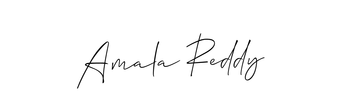 The best way (Allison_Script) to make a short signature is to pick only two or three words in your name. The name Amala Reddy include a total of six letters. For converting this name. Amala Reddy signature style 2 images and pictures png