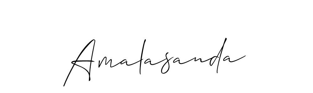 How to make Amalasanda name signature. Use Allison_Script style for creating short signs online. This is the latest handwritten sign. Amalasanda signature style 2 images and pictures png