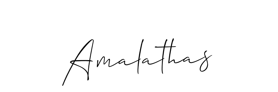 The best way (Allison_Script) to make a short signature is to pick only two or three words in your name. The name Amalathas include a total of six letters. For converting this name. Amalathas signature style 2 images and pictures png