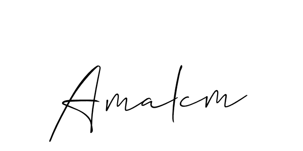 Once you've used our free online signature maker to create your best signature Allison_Script style, it's time to enjoy all of the benefits that Amalcm name signing documents. Amalcm signature style 2 images and pictures png