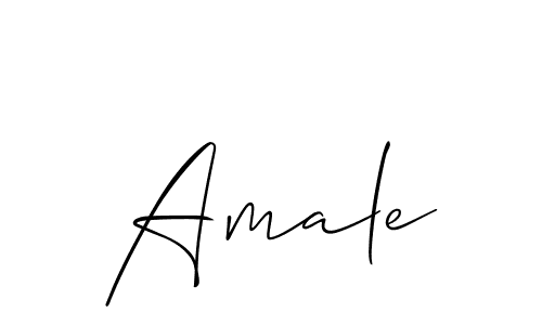 Design your own signature with our free online signature maker. With this signature software, you can create a handwritten (Allison_Script) signature for name Amale. Amale signature style 2 images and pictures png