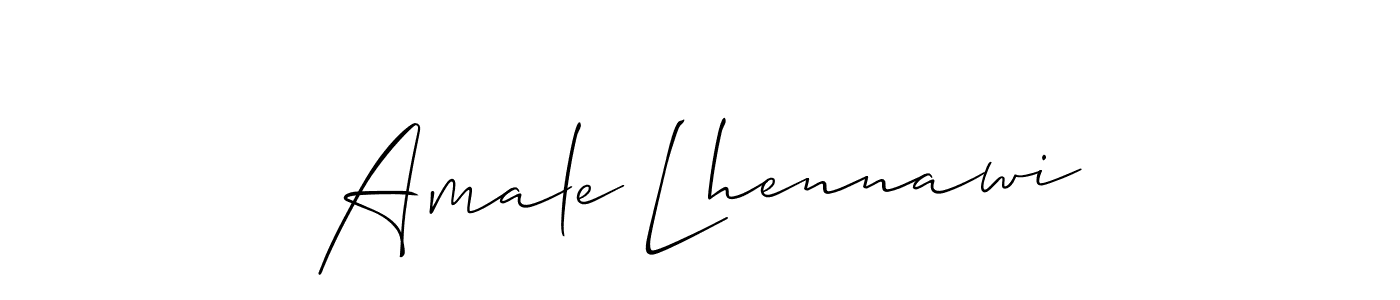 Create a beautiful signature design for name Amale Lhennawi. With this signature (Allison_Script) fonts, you can make a handwritten signature for free. Amale Lhennawi signature style 2 images and pictures png