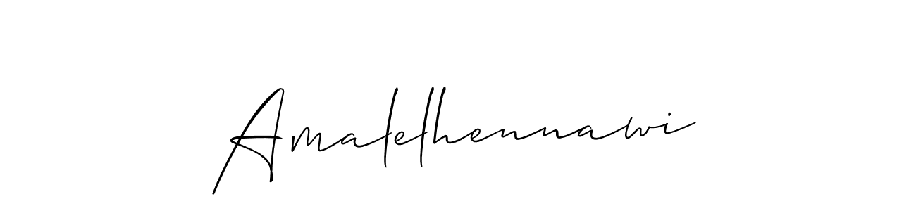 Make a short Amalelhennawi signature style. Manage your documents anywhere anytime using Allison_Script. Create and add eSignatures, submit forms, share and send files easily. Amalelhennawi signature style 2 images and pictures png