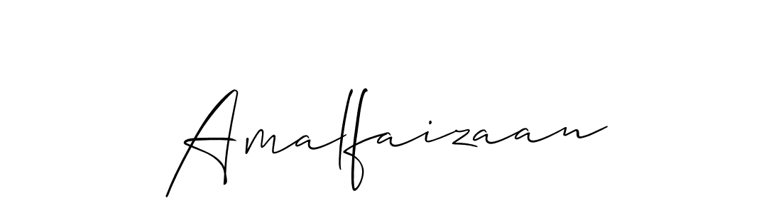 Also we have Amalfaizaan name is the best signature style. Create professional handwritten signature collection using Allison_Script autograph style. Amalfaizaan signature style 2 images and pictures png