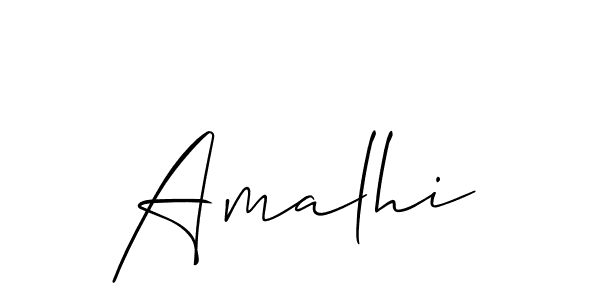 Design your own signature with our free online signature maker. With this signature software, you can create a handwritten (Allison_Script) signature for name Amalhi. Amalhi signature style 2 images and pictures png