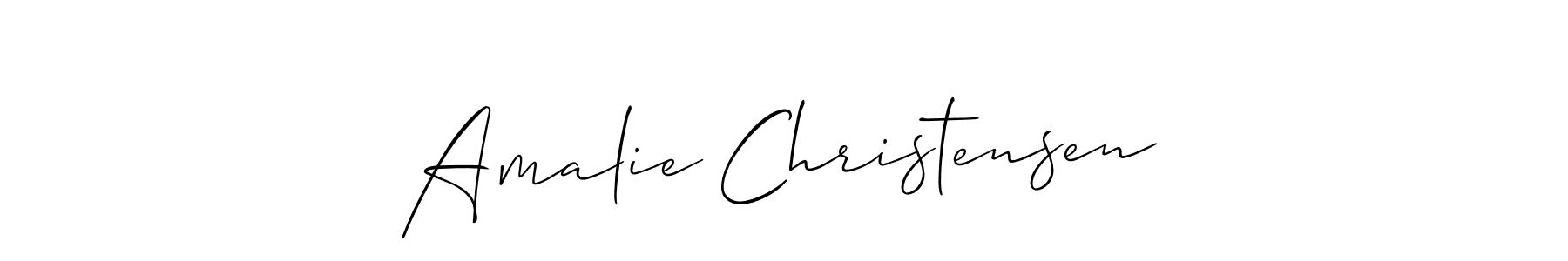 Also You can easily find your signature by using the search form. We will create Amalie Christensen name handwritten signature images for you free of cost using Allison_Script sign style. Amalie Christensen signature style 2 images and pictures png