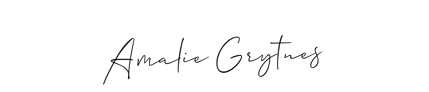 Create a beautiful signature design for name Amalie Grytnes. With this signature (Allison_Script) fonts, you can make a handwritten signature for free. Amalie Grytnes signature style 2 images and pictures png