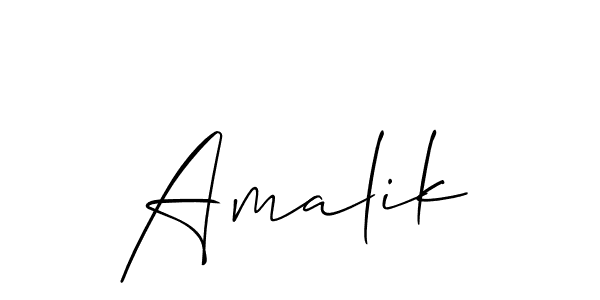 It looks lik you need a new signature style for name Amalik. Design unique handwritten (Allison_Script) signature with our free signature maker in just a few clicks. Amalik signature style 2 images and pictures png