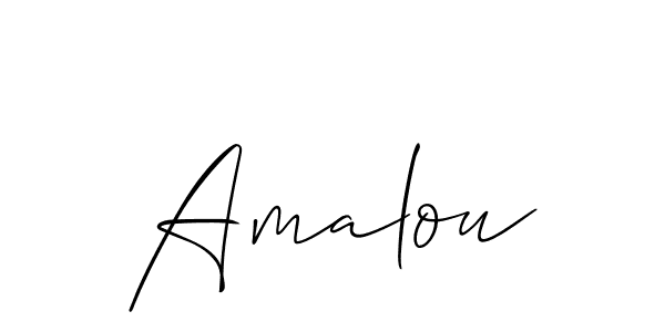 How to make Amalou signature? Allison_Script is a professional autograph style. Create handwritten signature for Amalou name. Amalou signature style 2 images and pictures png