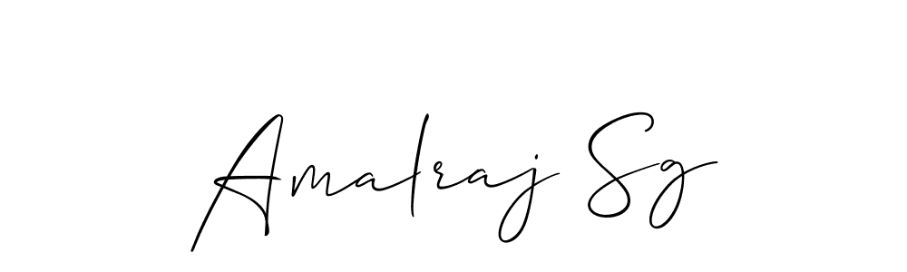 How to make Amalraj Sg signature? Allison_Script is a professional autograph style. Create handwritten signature for Amalraj Sg name. Amalraj Sg signature style 2 images and pictures png
