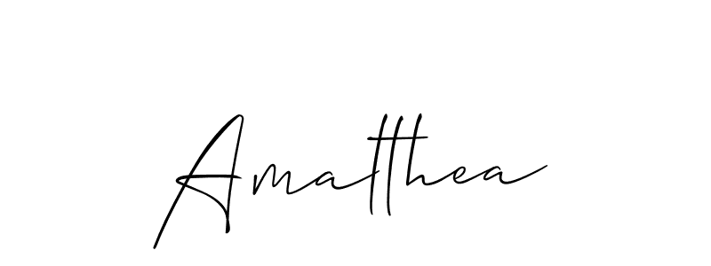 Design your own signature with our free online signature maker. With this signature software, you can create a handwritten (Allison_Script) signature for name Amalthea. Amalthea signature style 2 images and pictures png