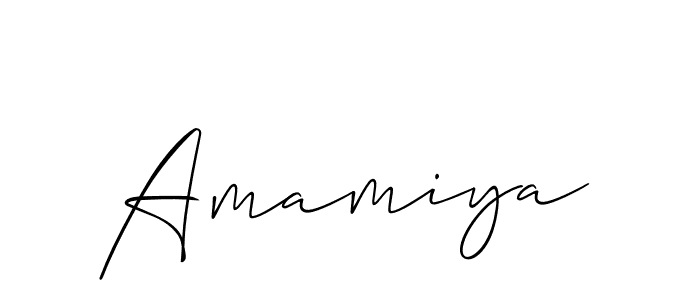 Also we have Amamiya name is the best signature style. Create professional handwritten signature collection using Allison_Script autograph style. Amamiya signature style 2 images and pictures png