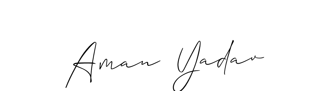 Also we have Aman  Yadav name is the best signature style. Create professional handwritten signature collection using Allison_Script autograph style. Aman  Yadav signature style 2 images and pictures png