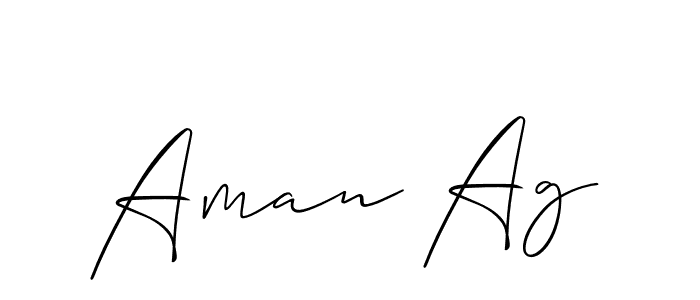 Best and Professional Signature Style for Aman Ag. Allison_Script Best Signature Style Collection. Aman Ag signature style 2 images and pictures png