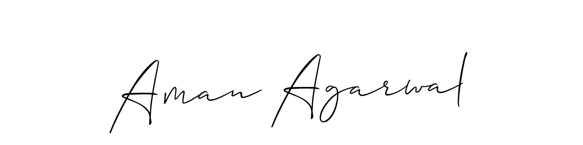 Make a short Aman Agarwal signature style. Manage your documents anywhere anytime using Allison_Script. Create and add eSignatures, submit forms, share and send files easily. Aman Agarwal signature style 2 images and pictures png