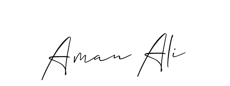 Create a beautiful signature design for name Aman Ali. With this signature (Allison_Script) fonts, you can make a handwritten signature for free. Aman Ali signature style 2 images and pictures png