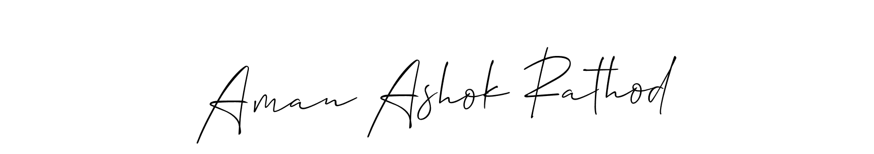 Also You can easily find your signature by using the search form. We will create Aman Ashok Rathod name handwritten signature images for you free of cost using Allison_Script sign style. Aman Ashok Rathod signature style 2 images and pictures png