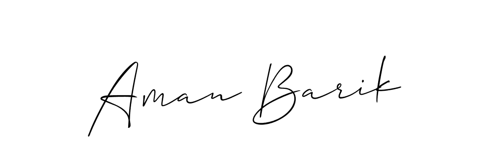 Use a signature maker to create a handwritten signature online. With this signature software, you can design (Allison_Script) your own signature for name Aman Barik. Aman Barik signature style 2 images and pictures png