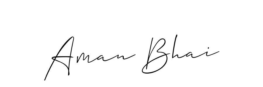 How to make Aman Bhai signature? Allison_Script is a professional autograph style. Create handwritten signature for Aman Bhai name. Aman Bhai signature style 2 images and pictures png