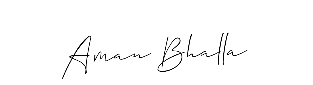 How to make Aman Bhalla signature? Allison_Script is a professional autograph style. Create handwritten signature for Aman Bhalla name. Aman Bhalla signature style 2 images and pictures png