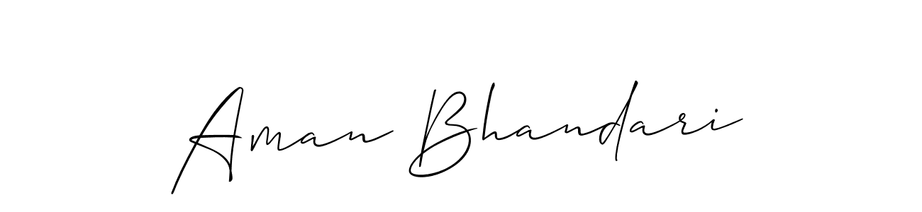 if you are searching for the best signature style for your name Aman Bhandari. so please give up your signature search. here we have designed multiple signature styles  using Allison_Script. Aman Bhandari signature style 2 images and pictures png