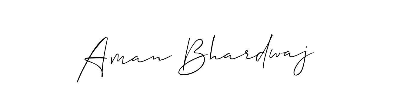 Design your own signature with our free online signature maker. With this signature software, you can create a handwritten (Allison_Script) signature for name Aman Bhardwaj. Aman Bhardwaj signature style 2 images and pictures png