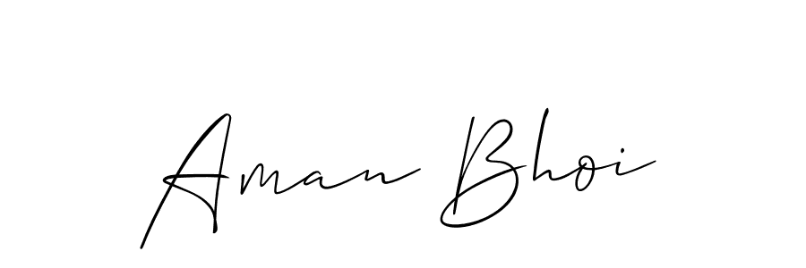 Use a signature maker to create a handwritten signature online. With this signature software, you can design (Allison_Script) your own signature for name Aman Bhoi. Aman Bhoi signature style 2 images and pictures png