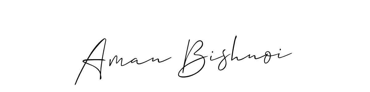 Use a signature maker to create a handwritten signature online. With this signature software, you can design (Allison_Script) your own signature for name Aman Bishnoi. Aman Bishnoi signature style 2 images and pictures png