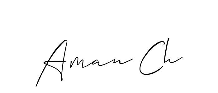 Aman Ch stylish signature style. Best Handwritten Sign (Allison_Script) for my name. Handwritten Signature Collection Ideas for my name Aman Ch. Aman Ch signature style 2 images and pictures png