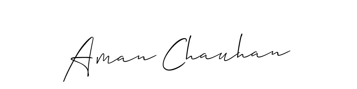 Design your own signature with our free online signature maker. With this signature software, you can create a handwritten (Allison_Script) signature for name Aman Chauhan. Aman Chauhan signature style 2 images and pictures png