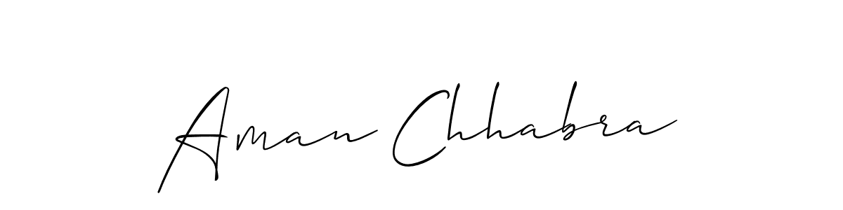 How to make Aman Chhabra signature? Allison_Script is a professional autograph style. Create handwritten signature for Aman Chhabra name. Aman Chhabra signature style 2 images and pictures png
