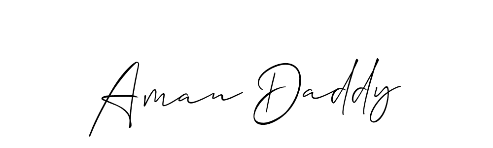 It looks lik you need a new signature style for name Aman Daddy. Design unique handwritten (Allison_Script) signature with our free signature maker in just a few clicks. Aman Daddy signature style 2 images and pictures png