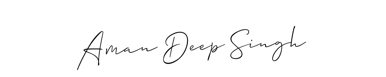 Also we have Aman Deep Singh name is the best signature style. Create professional handwritten signature collection using Allison_Script autograph style. Aman Deep Singh signature style 2 images and pictures png