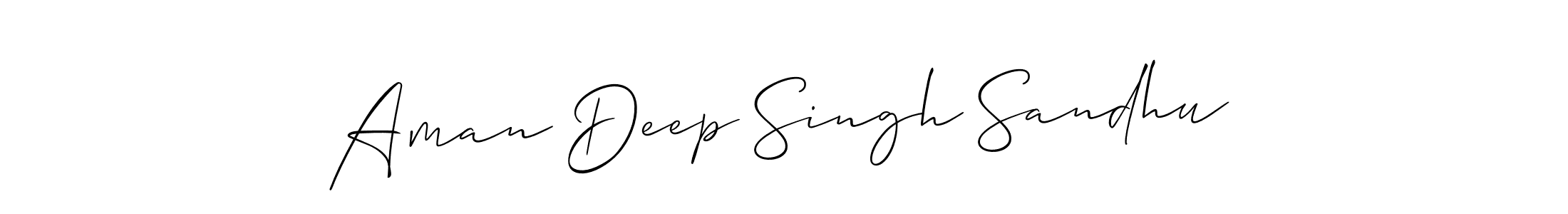 Design your own signature with our free online signature maker. With this signature software, you can create a handwritten (Allison_Script) signature for name Aman Deep Singh Sandhu. Aman Deep Singh Sandhu signature style 2 images and pictures png