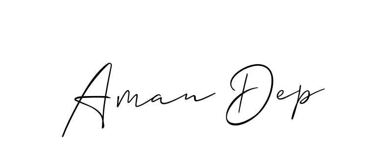 Also we have Aman Dep name is the best signature style. Create professional handwritten signature collection using Allison_Script autograph style. Aman Dep signature style 2 images and pictures png