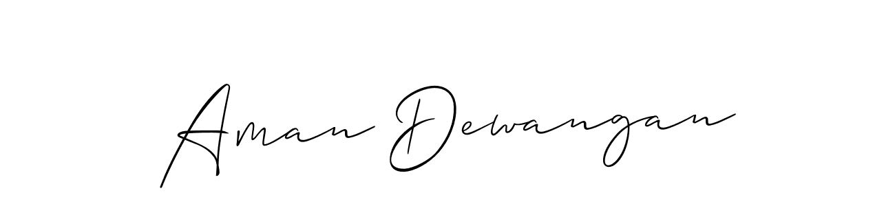 Aman Dewangan stylish signature style. Best Handwritten Sign (Allison_Script) for my name. Handwritten Signature Collection Ideas for my name Aman Dewangan. Aman Dewangan signature style 2 images and pictures png