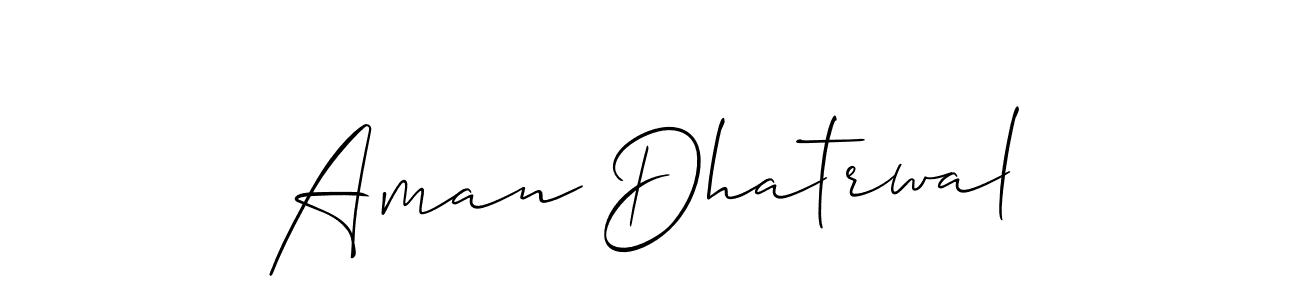 It looks lik you need a new signature style for name Aman Dhatrwal. Design unique handwritten (Allison_Script) signature with our free signature maker in just a few clicks. Aman Dhatrwal signature style 2 images and pictures png