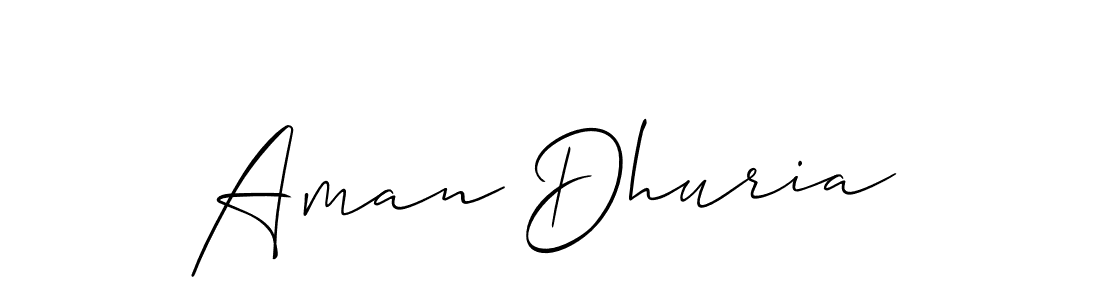Aman Dhuria stylish signature style. Best Handwritten Sign (Allison_Script) for my name. Handwritten Signature Collection Ideas for my name Aman Dhuria. Aman Dhuria signature style 2 images and pictures png