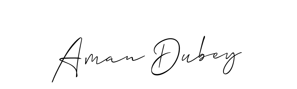 Aman Dubey stylish signature style. Best Handwritten Sign (Allison_Script) for my name. Handwritten Signature Collection Ideas for my name Aman Dubey. Aman Dubey signature style 2 images and pictures png