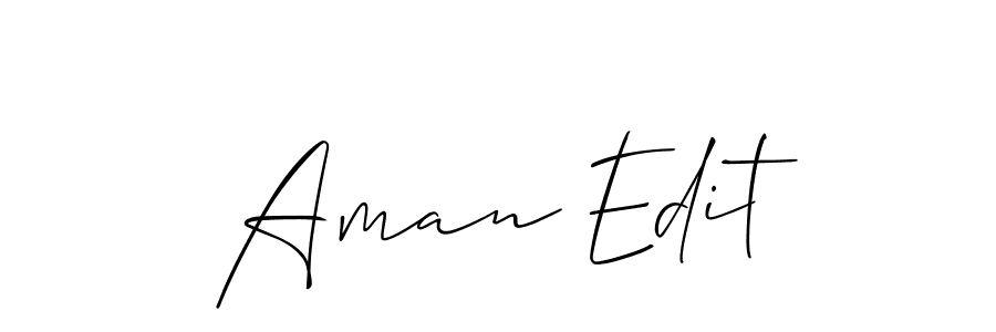 How to make Aman Edit name signature. Use Allison_Script style for creating short signs online. This is the latest handwritten sign. Aman Edit signature style 2 images and pictures png