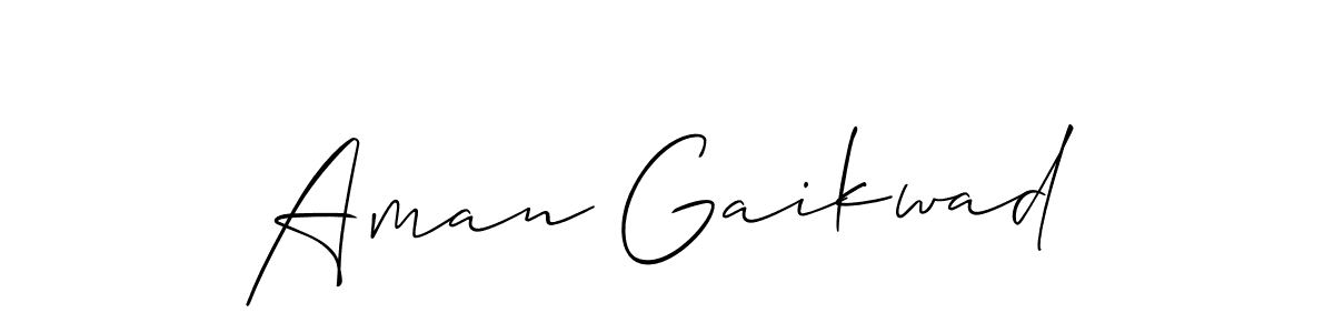 Allison_Script is a professional signature style that is perfect for those who want to add a touch of class to their signature. It is also a great choice for those who want to make their signature more unique. Get Aman Gaikwad name to fancy signature for free. Aman Gaikwad signature style 2 images and pictures png