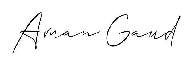 A modern signature idea for name Aman Gaud using Allison_Script font. Clean strokes and elegant curves make it stand out instantly. Aman Gaud signature style 2 images and pictures png