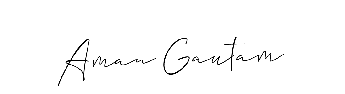 The best way (Allison_Script) to make a short signature is to pick only two or three words in your name. The name Aman Gautam include a total of six letters. For converting this name. Aman Gautam signature style 2 images and pictures png