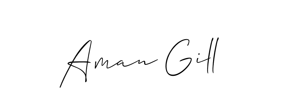 Make a beautiful signature design for name Aman Gill. Use this online signature maker to create a handwritten signature for free. Aman Gill signature style 2 images and pictures png