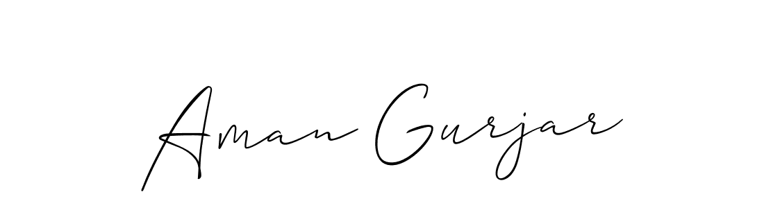 How to make Aman Gurjar signature? Allison_Script is a professional autograph style. Create handwritten signature for Aman Gurjar name. Aman Gurjar signature style 2 images and pictures png