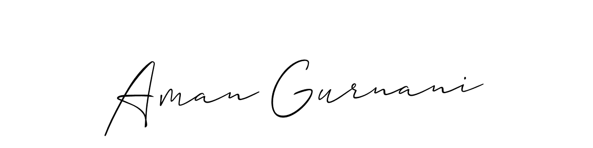 Aman Gurnani stylish signature style. Best Handwritten Sign (Allison_Script) for my name. Handwritten Signature Collection Ideas for my name Aman Gurnani. Aman Gurnani signature style 2 images and pictures png