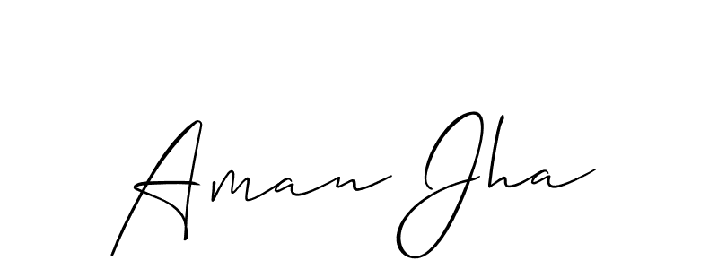 Similarly Allison_Script is the best handwritten signature design. Signature creator online .You can use it as an online autograph creator for name Aman Jha. Aman Jha signature style 2 images and pictures png