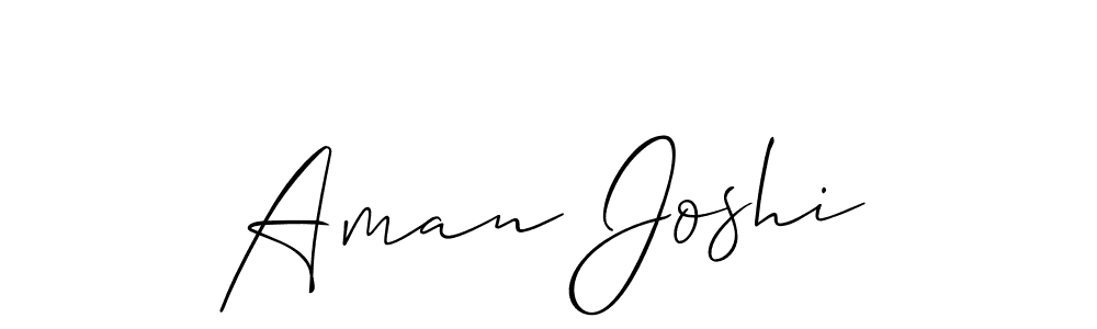 The best way (Allison_Script) to make a short signature is to pick only two or three words in your name. The name Aman Joshi include a total of six letters. For converting this name. Aman Joshi signature style 2 images and pictures png